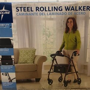 Rolling wheeled walker